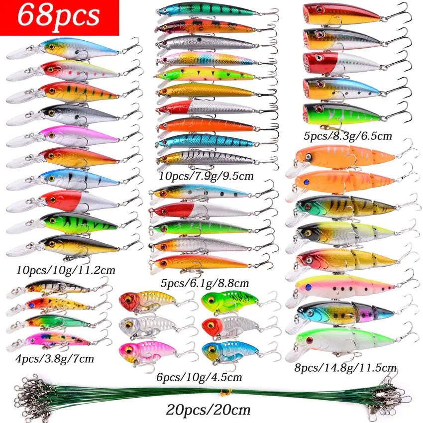 Aorace Mini Minnow Crankbait Fishing Lure Set